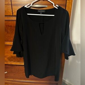 Eloquii Black Bell Sleeve Top